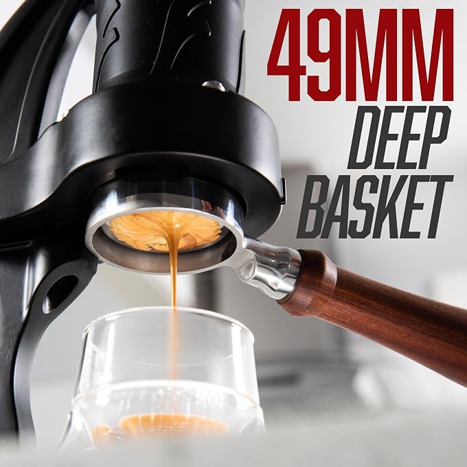 Flair UPDATED 49 PRO (Black)  All manual 49mm lever espresso maker with handled portafilter, pressure gauge and no plastics in brew path - Image 3