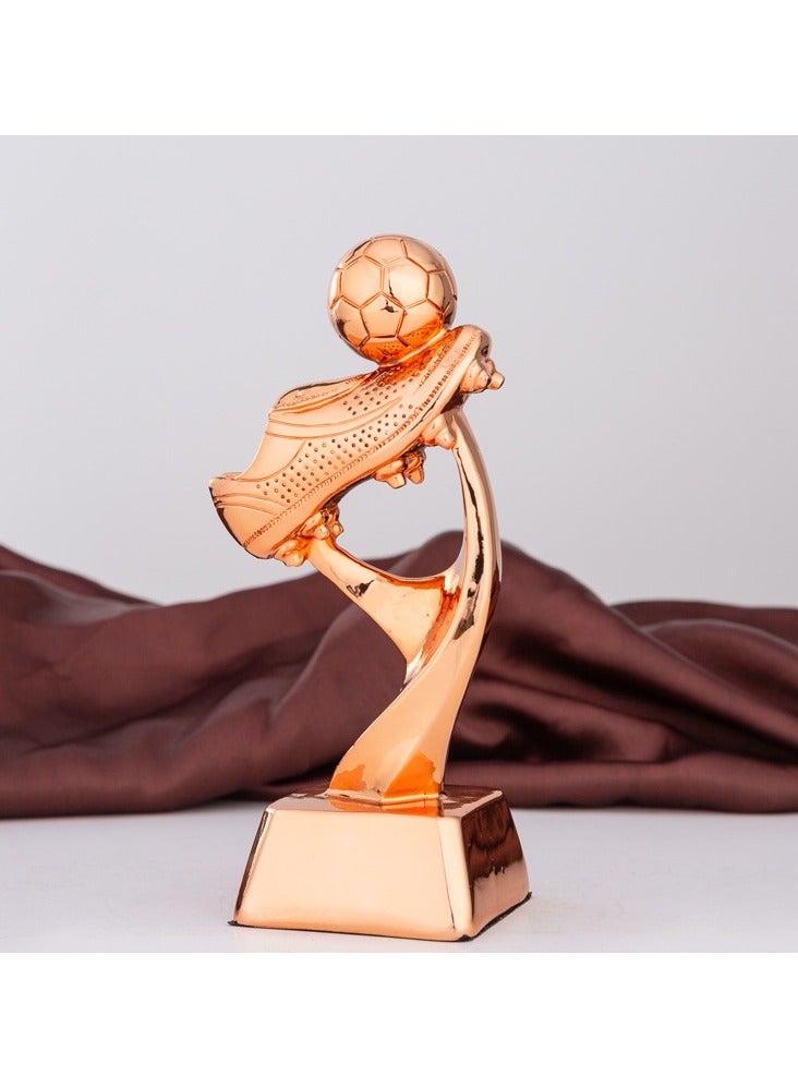 KUYING New Resin Football Trophy 6.5x6.5x18.5cm 