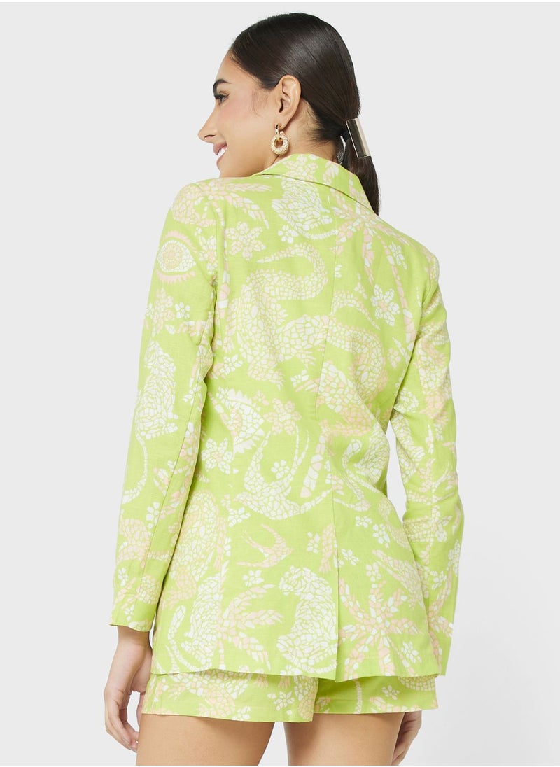 Never fully Dressed - Printed Tailored Blazer - Image 1