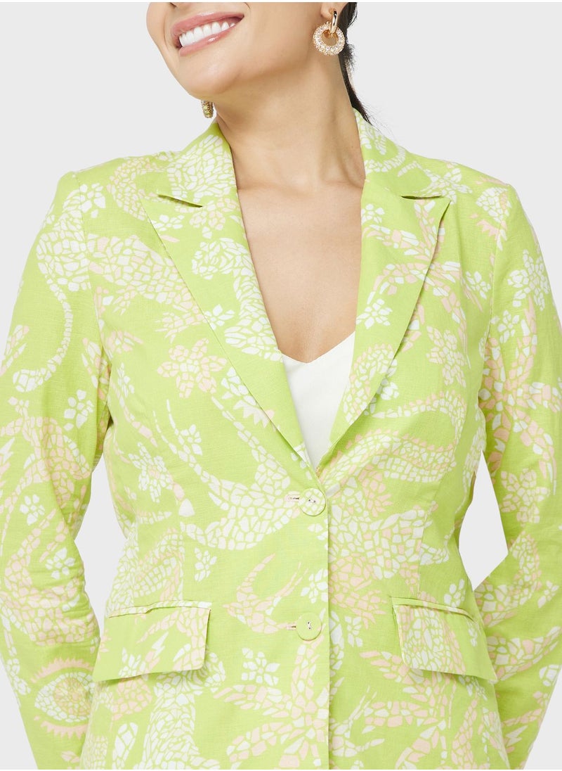 Never fully Dressed - Printed Tailored Blazer - Image 1