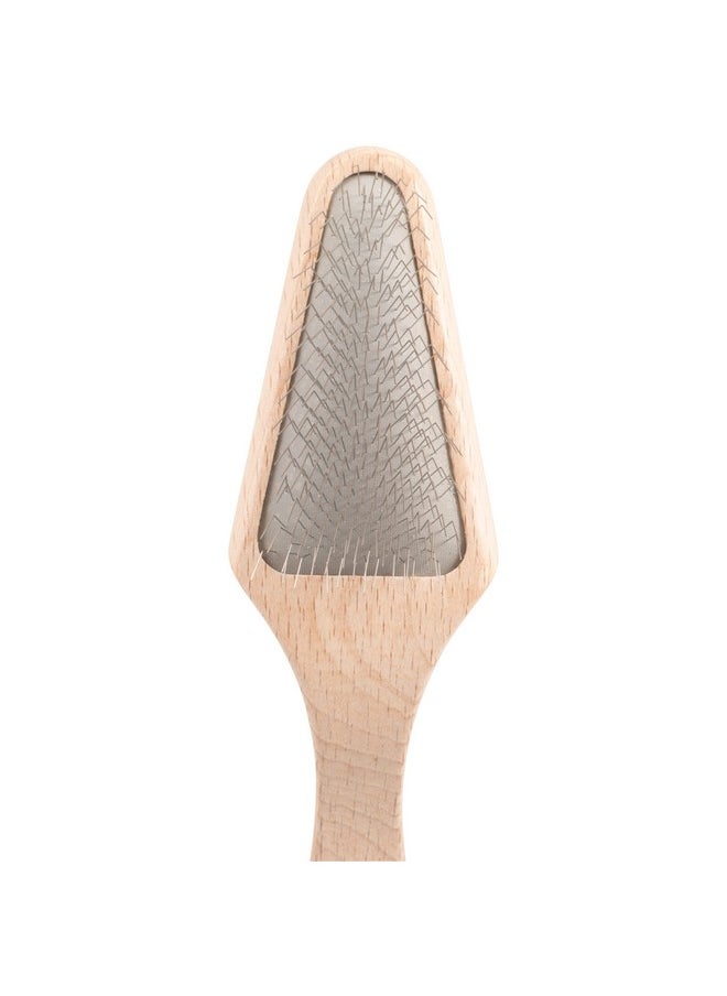 Chris Christensen Dog Brush, Mark V Triangle Slicker Brush, Groom Like A Professional, Stainless Steel Pins, Lightweight Beech Wood Body, Ground And Polished Tips  - Image 4