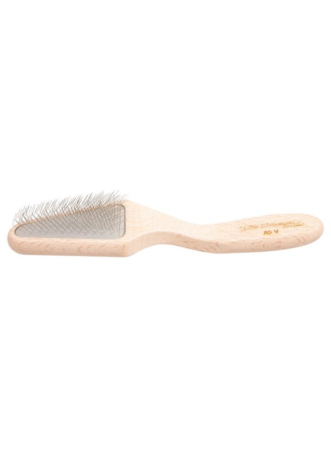 Chris Christensen Dog Brush, Mark V Triangle Slicker Brush, Groom Like A Professional, Stainless Steel Pins, Lightweight Beech Wood Body, Ground And Polished Tips  - Image 3