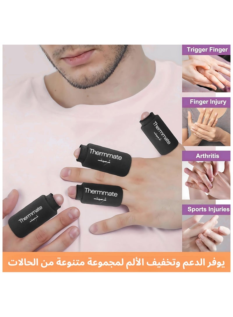 Thermmate Thermmate Finger Compression Sleeve – Hot & Cold Therapy Support for Pain Relief, Swelling & Injuries – One Size Fits All  - Image 2