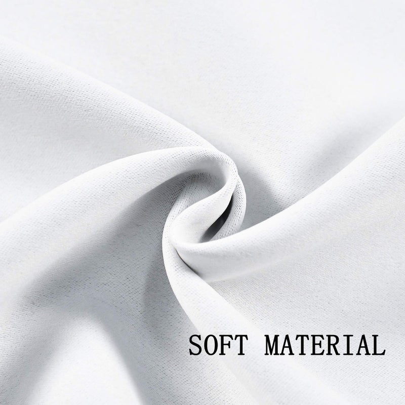 DECOVSUN Solid Pure Off White Grommet Valance for Windows 70X18 Inches Valance for Kitchen Blackout Curtain Valance for Living Room Short Straight Drape Valance for Bedroom Kids Room 1 Panel - Image 4