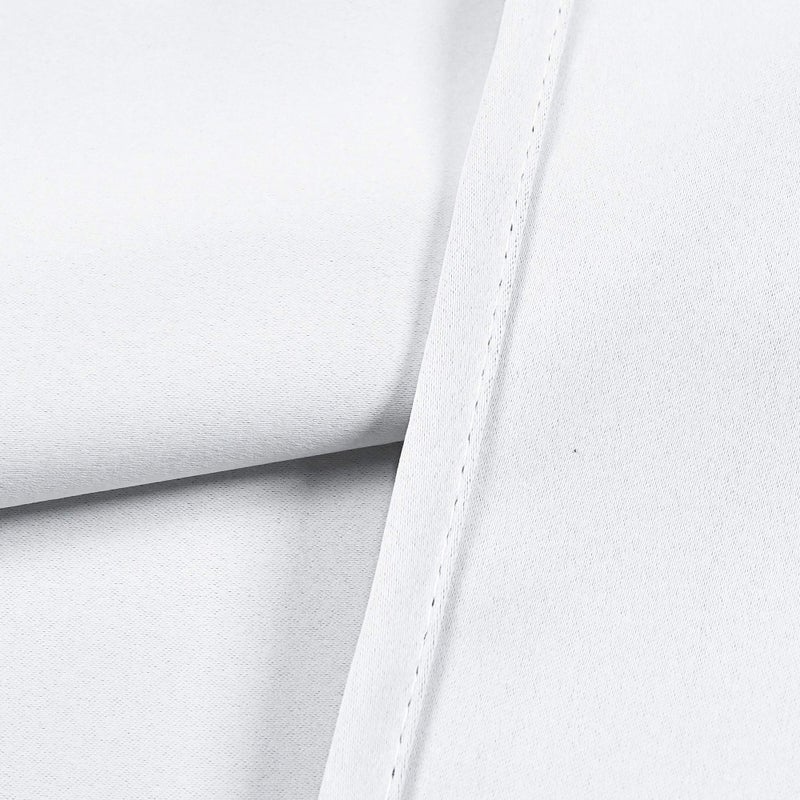 DECOVSUN Solid Pure Off White Grommet Valance for Windows 70X18 Inches Valance for Kitchen Blackout Curtain Valance for Living Room Short Straight Drape Valance for Bedroom Kids Room 1 Panel - Image 5