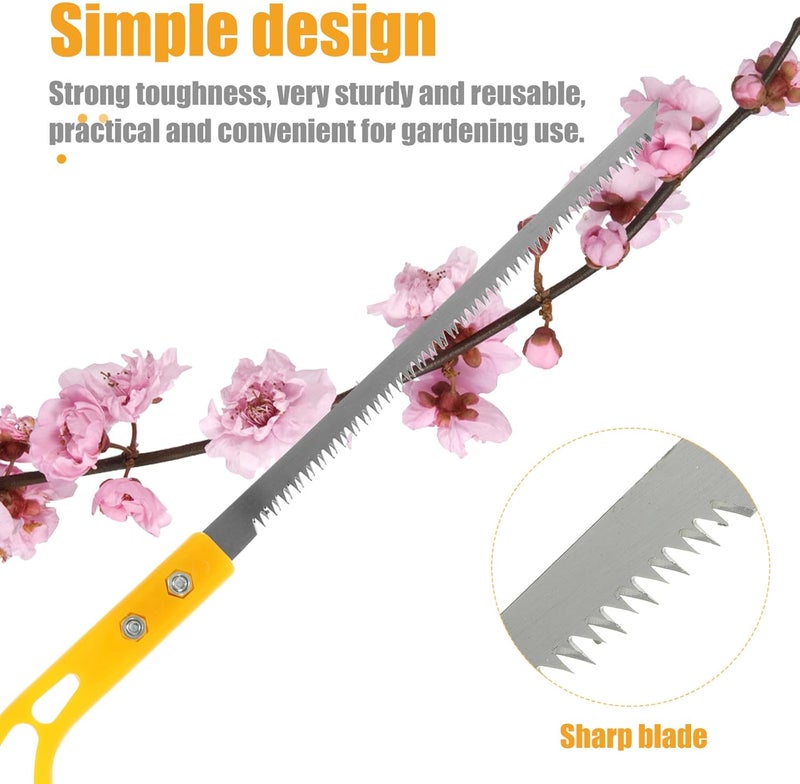 Abaodam 3pcs Mini Hand Saw Set Portable Woodworking Japanese Pull Saw with Sharp Blade Yellow Plastic Handle for Carpentry, Gardening, Tree Pruning and Camping - Image 3