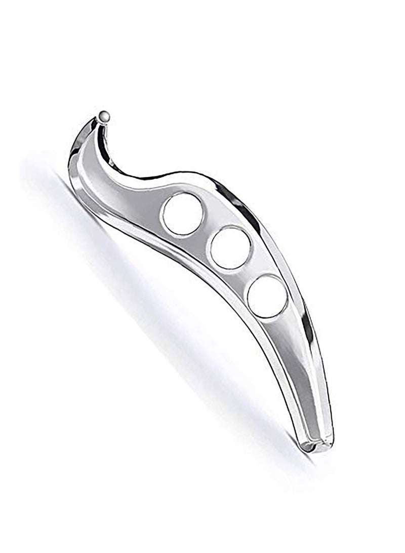 SOLARAE Gua Sha Massage Tool, 420 Stainless Steel Scraping Board, Body Scraping Therapy Tool, Spa Board Tool for Reducing Pain From Neck Shoulder Back Muscle, Anti-Allergic, Anti-Corrosion(1 Pack) - Image 2