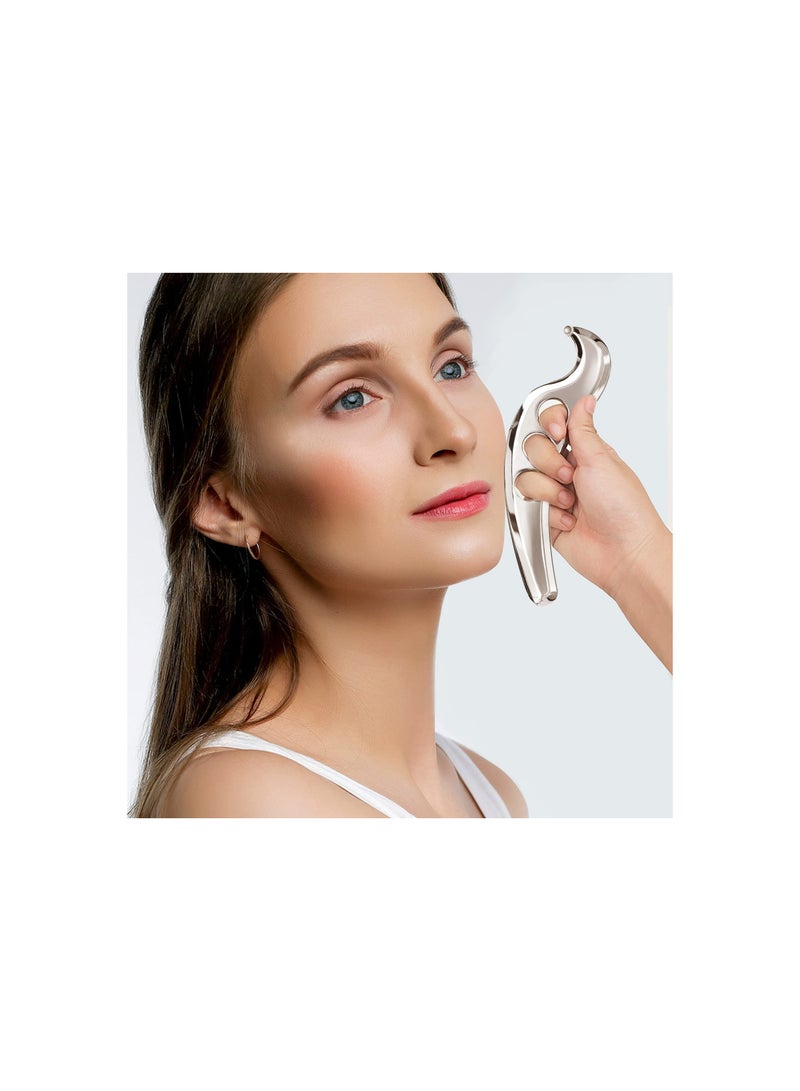 SOLARAE Gua Sha Massage Tool, 420 Stainless Steel Scraping Board, Body Scraping Therapy Tool, Spa Board Tool for Reducing Pain From Neck Shoulder Back Muscle, Anti-Allergic, Anti-Corrosion(1 Pack) - Image 3