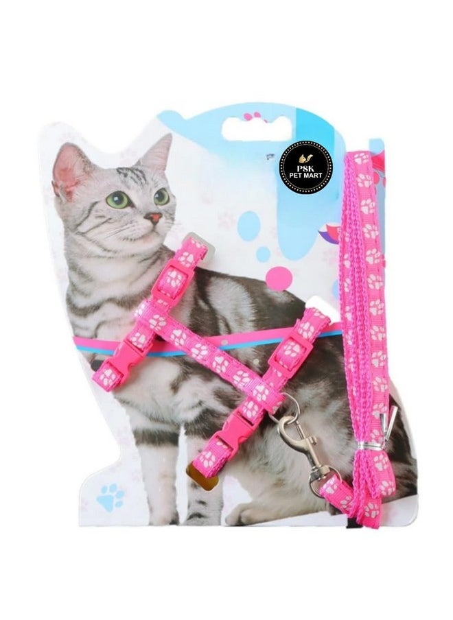 PET Chest Back Cover Nylon Lead Rope I-Word Anti-Slip Cat Rope Cat Chain Multi-Color Breathable Mesh Dog Cat Vest Harness Pack Of 1  - Image 1