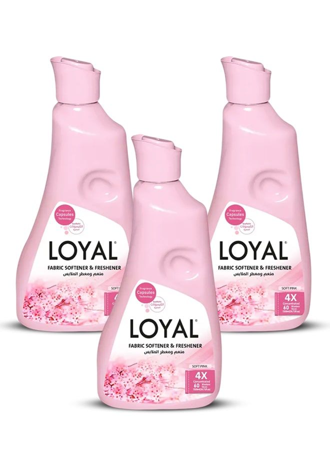 لويال منعم ومعطر أقمشة مركز وردي ناعم 60 غسلة 1500 مل