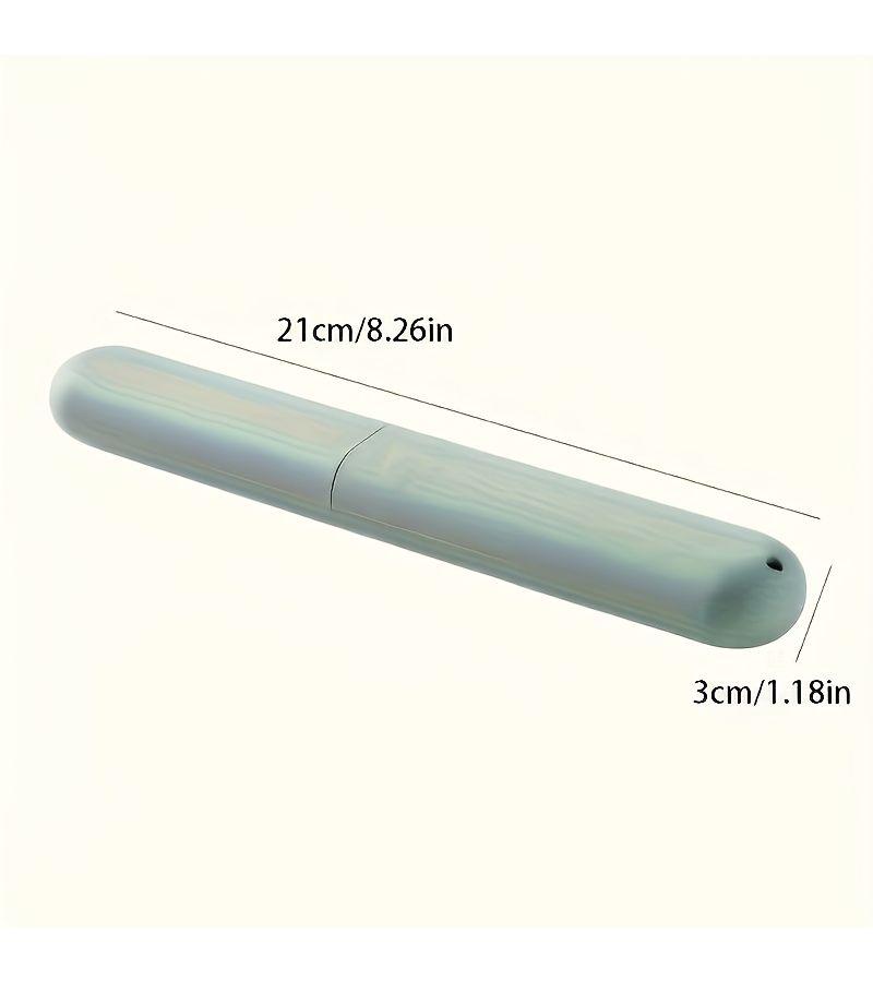 Green Travel Toothbrush Case Plastic Holder With Ventilation Holes - Image 3