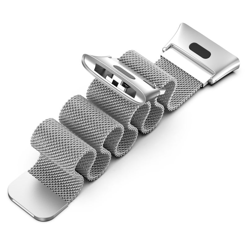erorex For Xiaomi Redmi Watch 3 / Mi Watch Lite 3 Milanese Metal Watch Band(Silver) - Image 4