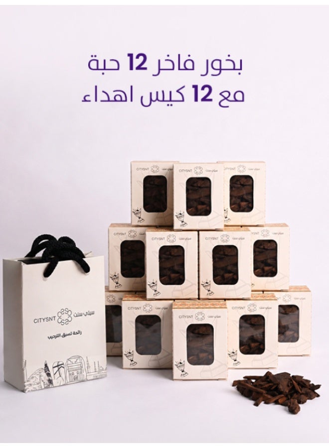 سيتي سنت  توزيعات بخور(12 حبة) بخور زعفران + 12 كيس توزيعات بخور أصلي ثبات وفوحان عالي هدايا وهلاليات - Image 4