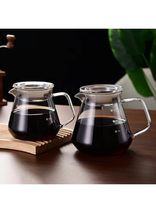 RANK - Server coffee jug with wooden handle, brown/transparent, 600 ml - Image 1