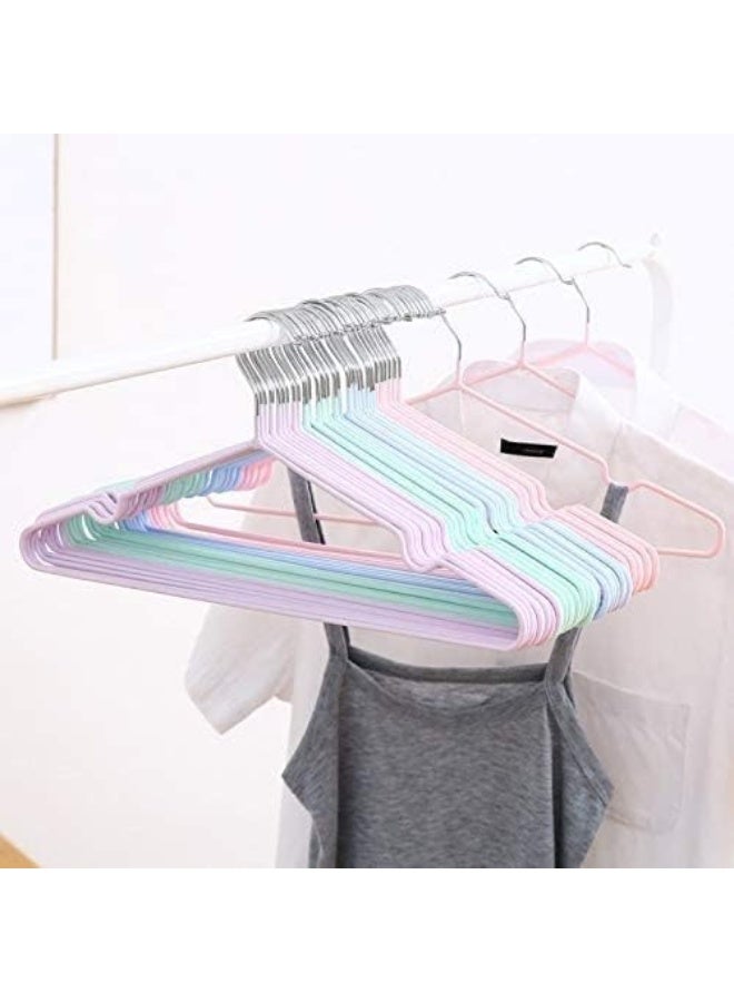 20-Piece Cloth Hangers Sturdy Non-Slip Metal Cloth Hanger for Clothes - Space-Saving Adult Hangers, Strong Metal Hangers for Dresses, Coats, Shirts, Jackets (Purple) - Image 2