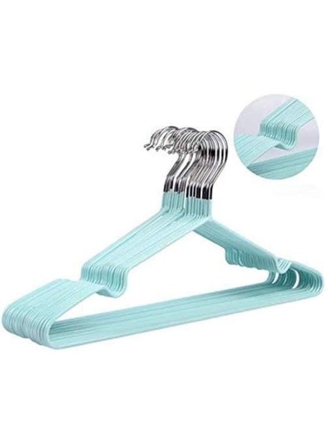 20-Piece Cloth Hangers Sturdy Non-Slip Metal Cloth Hanger for Clothes - Space-Saving Adult Hangers, Strong Metal Hangers for Dresses, Coats, Shirts, Jackets (Purple) - Image 3