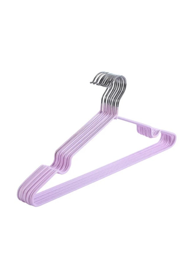 20-Piece Cloth Hangers Sturdy Non-Slip Metal Cloth Hanger for Clothes - Space-Saving Adult Hangers, Strong Metal Hangers for Dresses, Coats, Shirts, Jackets (Purple) - Image 1