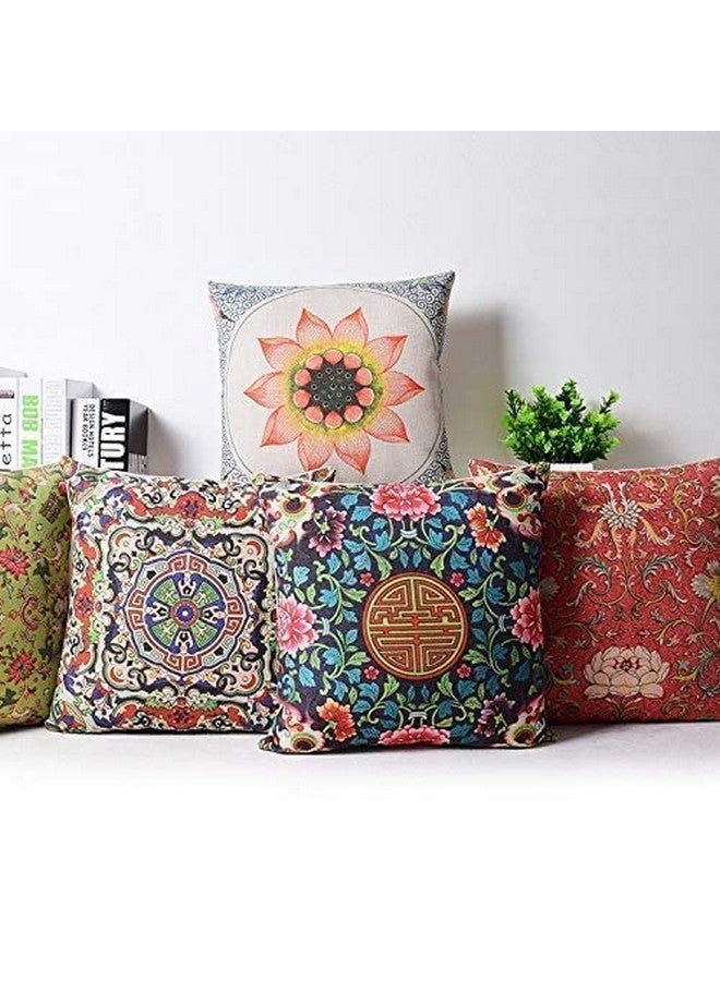 AEROHAVEN® Premium Satin Turkish Designer Decorative Throw Pillow/Cushion Covers Set of 5 (16 inch x 16 inch) - Image 5