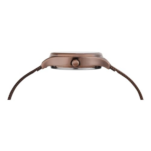 TIMEX Analog Watch for Women with Brown Round Dial & Brown Stainless Steel Bracelet Band Water Resistant Women's Wrist Watches - TW0TL8718 - Image 3