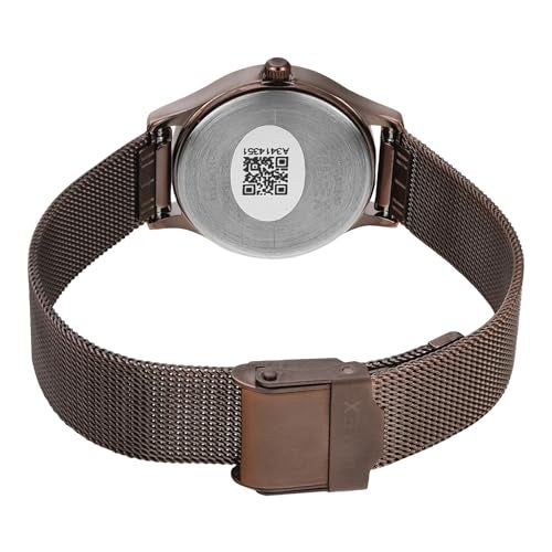 TIMEX Analog Watch for Women with Brown Round Dial & Brown Stainless Steel Bracelet Band Water Resistant Women's Wrist Watches - TW0TL8718 - Image 5