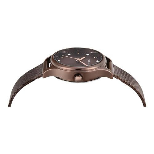 TIMEX Analog Watch for Women with Brown Round Dial & Brown Stainless Steel Bracelet Band Water Resistant Women's Wrist Watches - TW0TL8718 - Image 4