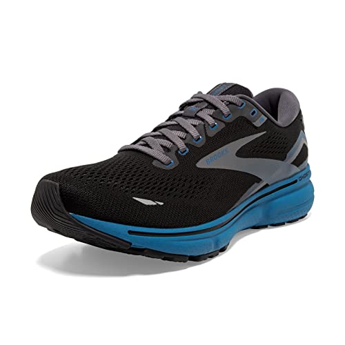 Brooks Men's Ghost 15 Neutral Running Shoe - Black/Blackened Pearl/Blue - 10 Medium - Image 1