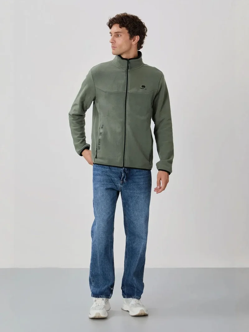 تومي لايف TOMMY Men's Plush Zip-Front Sweatshirt