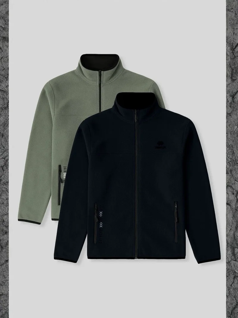 تومي لايف TOMMY Men's Plush Zip-Front Sweatshirt
