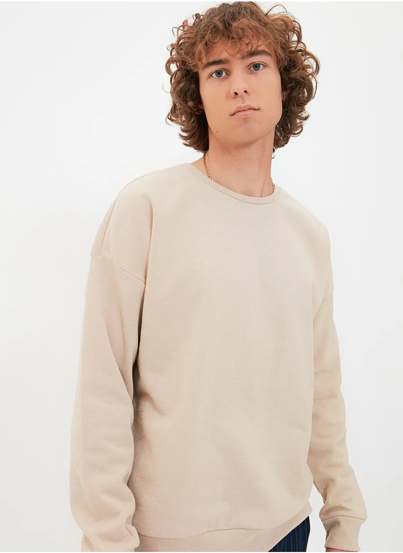 trendyol Back Print Oversize Sweatshirt