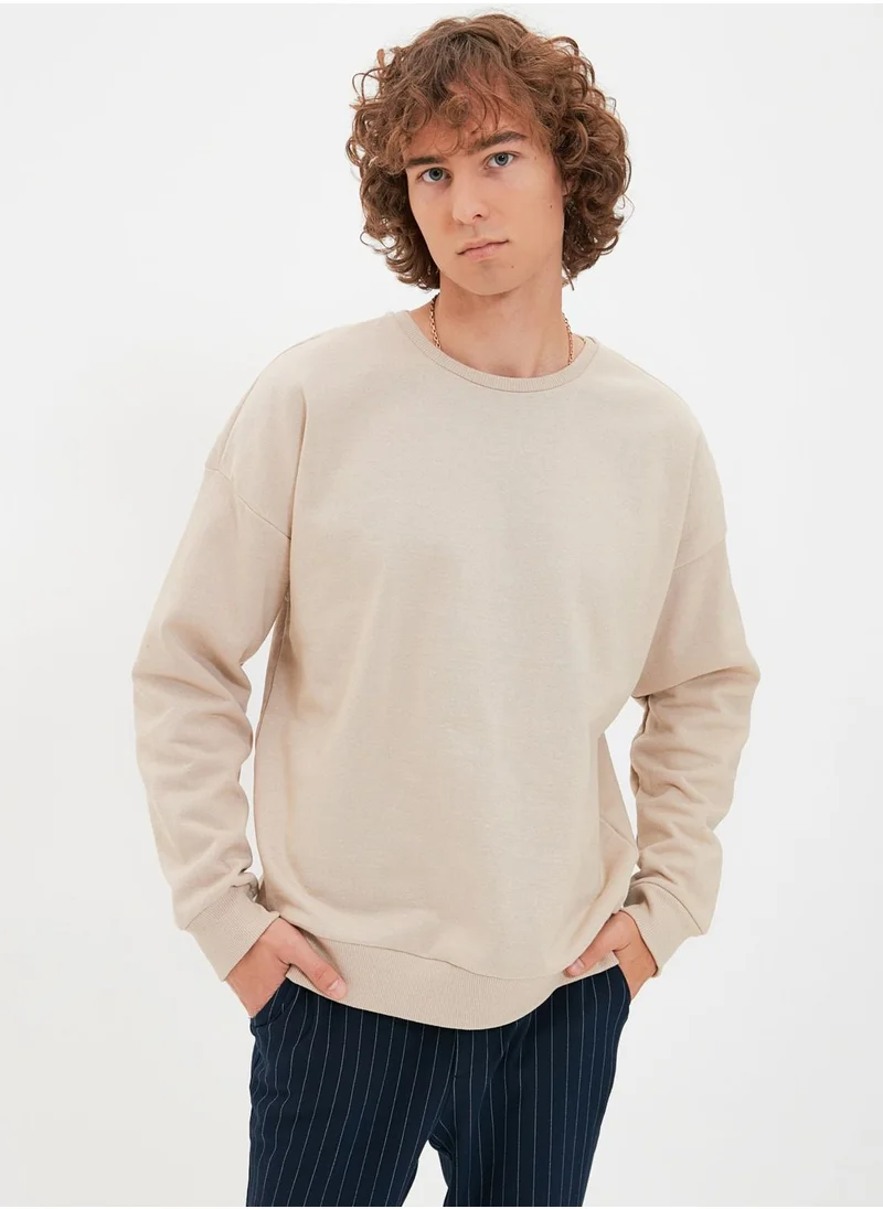 trendyol Back Print Oversize Sweatshirt