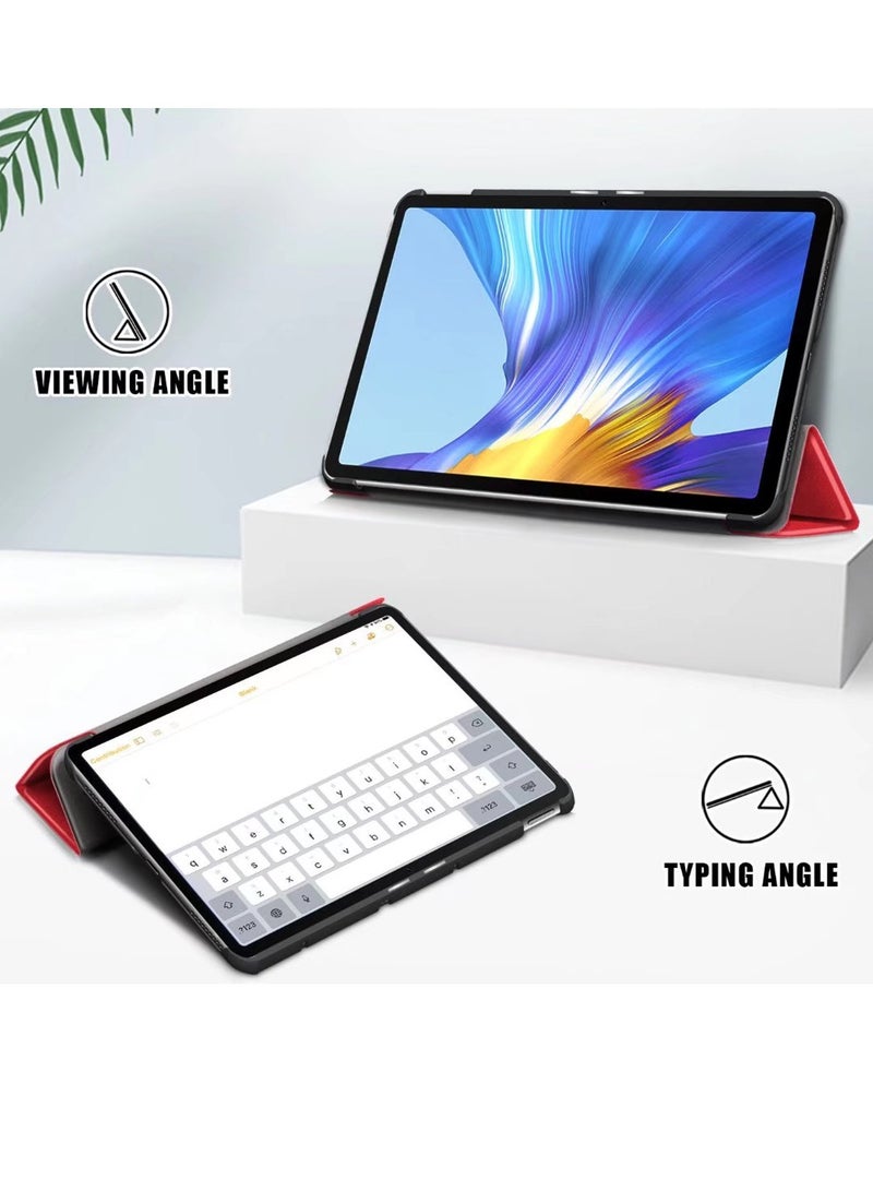 Hard Shell Folio Case Smart Cover For Huawei MatePad 2022 New 10.4-Inch Tablet Case Red - Image 2