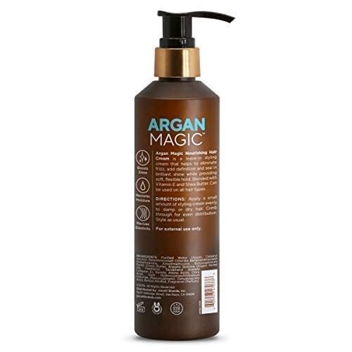 Argan Magic Nourishing Hair Cream - Hydrates, Conditions, and Eliminates Frizz for All Hair Types | Seals in Shine | Made in USA, Paraben Free, Cruelty Free (8.5 oz) - Image 2