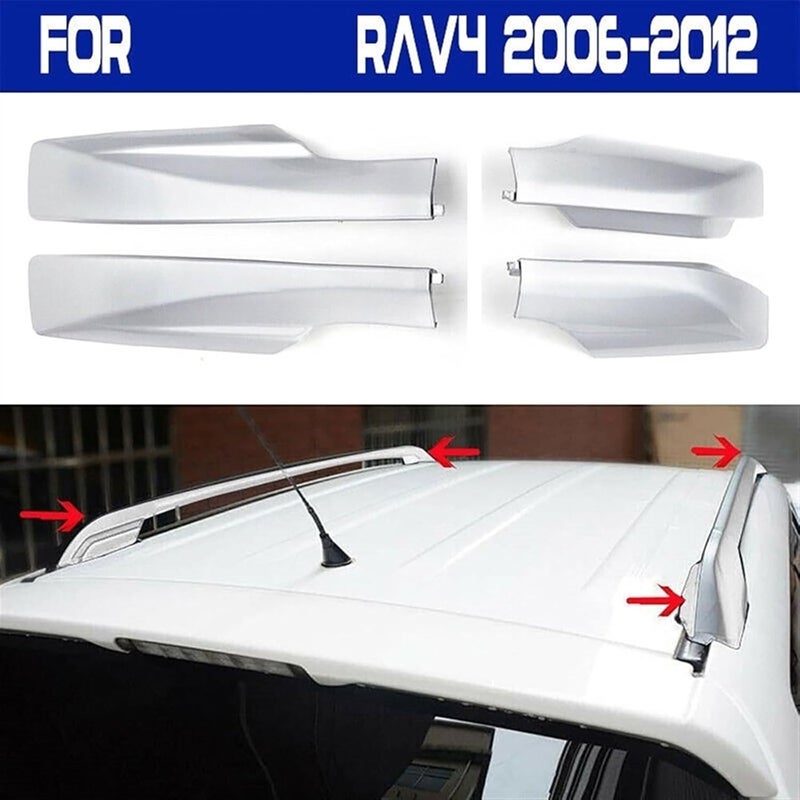 Wivplex Roof Rack Rail End Cover Set for Toyota RAV4 - Image 4