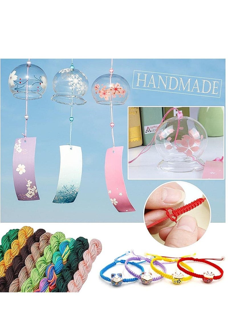 Excefore 20 PCS 1mm Waxed Polyester Cord, Nylon Beading String, Crafting Macrame Thread String, Suitable for Beading Jewellery Making (25m Each Color)  - Image 2