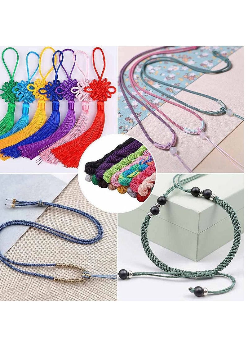 Excefore 20 PCS 1mm Waxed Polyester Cord, Nylon Beading String, Crafting Macrame Thread String, Suitable for Beading Jewellery Making (25m Each Color)  - Image 3