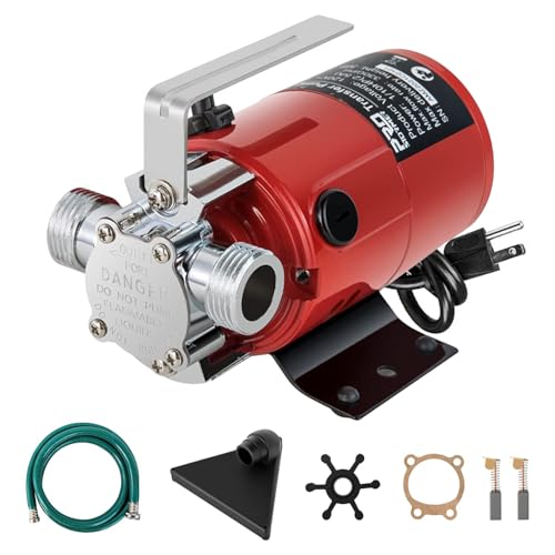 Prostormer Utility Pump, Prostormer 1/10HP 120V Mini Portable Electric Water Transfer Pump 330GPH Plumbing Equipment with Water Hose Kit Great for Yard, Garden, Pool Draining - Image 1