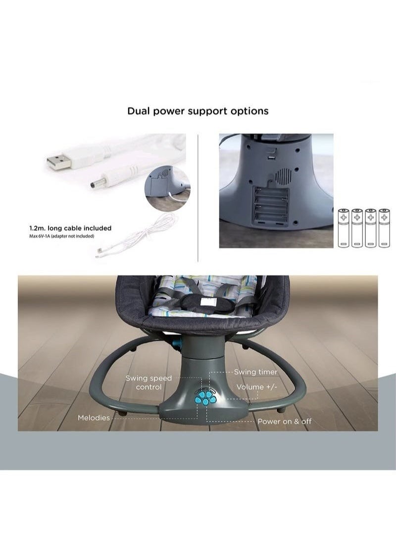 Arababy - 3-In-1 Multi-Functional Bassinet Baby Swings With Remote Control For Infants - Image 1