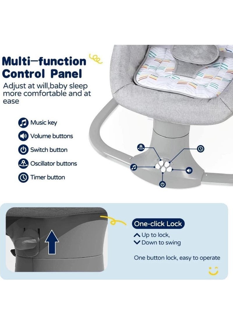 Arababy - 3-In-1 Multi-Functional Bassinet Baby Swings With Remote Control For Infants - Image 1