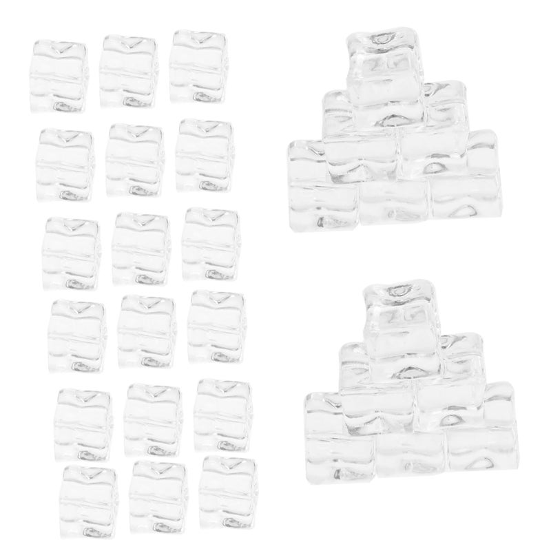 200 Reusable Transparent Simulation Ice Cubes for Decoration - Image 2