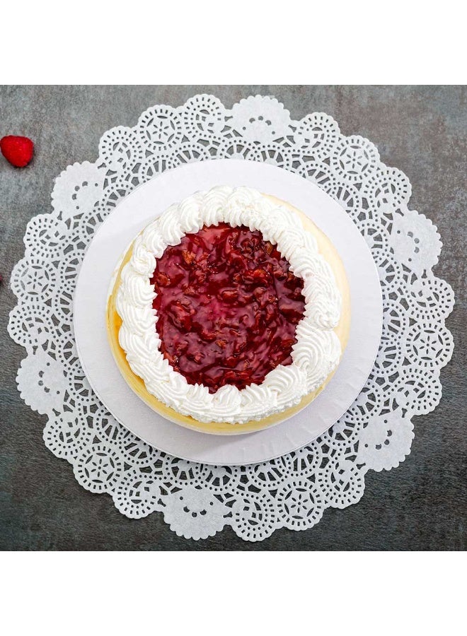 Restaurantware Pastry Tek 12 x 12 Inch Lace Doilies, 100 Decorative Tableware Placemats - Disposable, Round, White Paper Table Doilies, For Birthdays, Or Weddings, Table Decor - Image 3