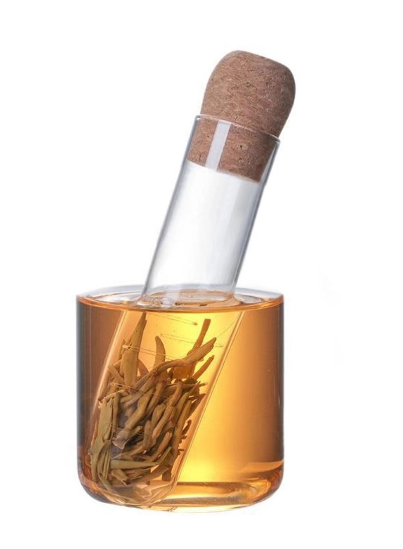 NOVOLAN Tea Infuser Loose Leaf Tea Filter Tea Strainer Tea Filter Bags Tea Ball Disposable Tea Bag Tea Infusers, Transparent Tea Leak Glass Tea Set Tea Filter Tea Filter Test Tube Tea Filter  - Image 1