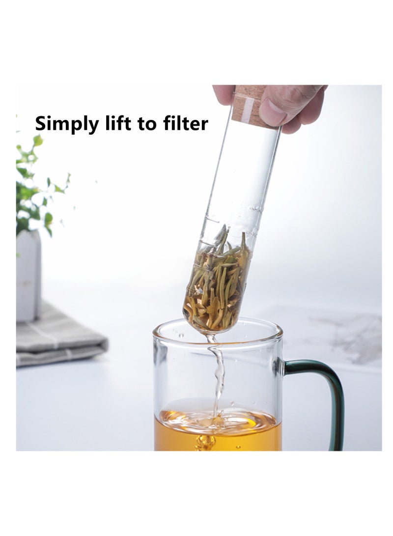 NOVOLAN Tea Infuser Loose Leaf Tea Filter Tea Strainer Tea Filter Bags Tea Ball Disposable Tea Bag Tea Infusers, Transparent Tea Leak Glass Tea Set Tea Filter Tea Filter Test Tube Tea Filter  - Image 2