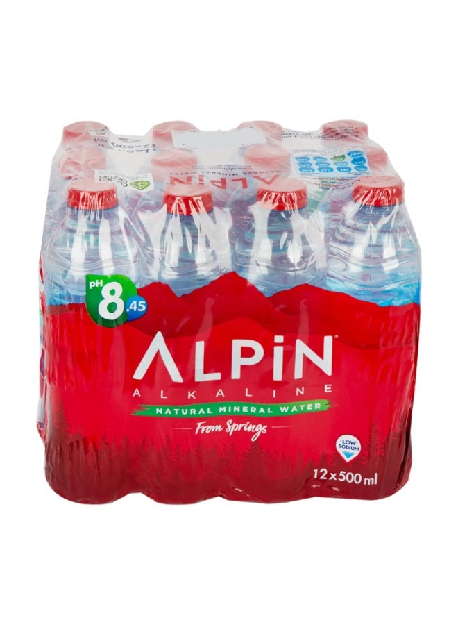 Alpin Alkaline Natural Mineral Water Low Sodium 12 Pcs X 500 ML - Image 1