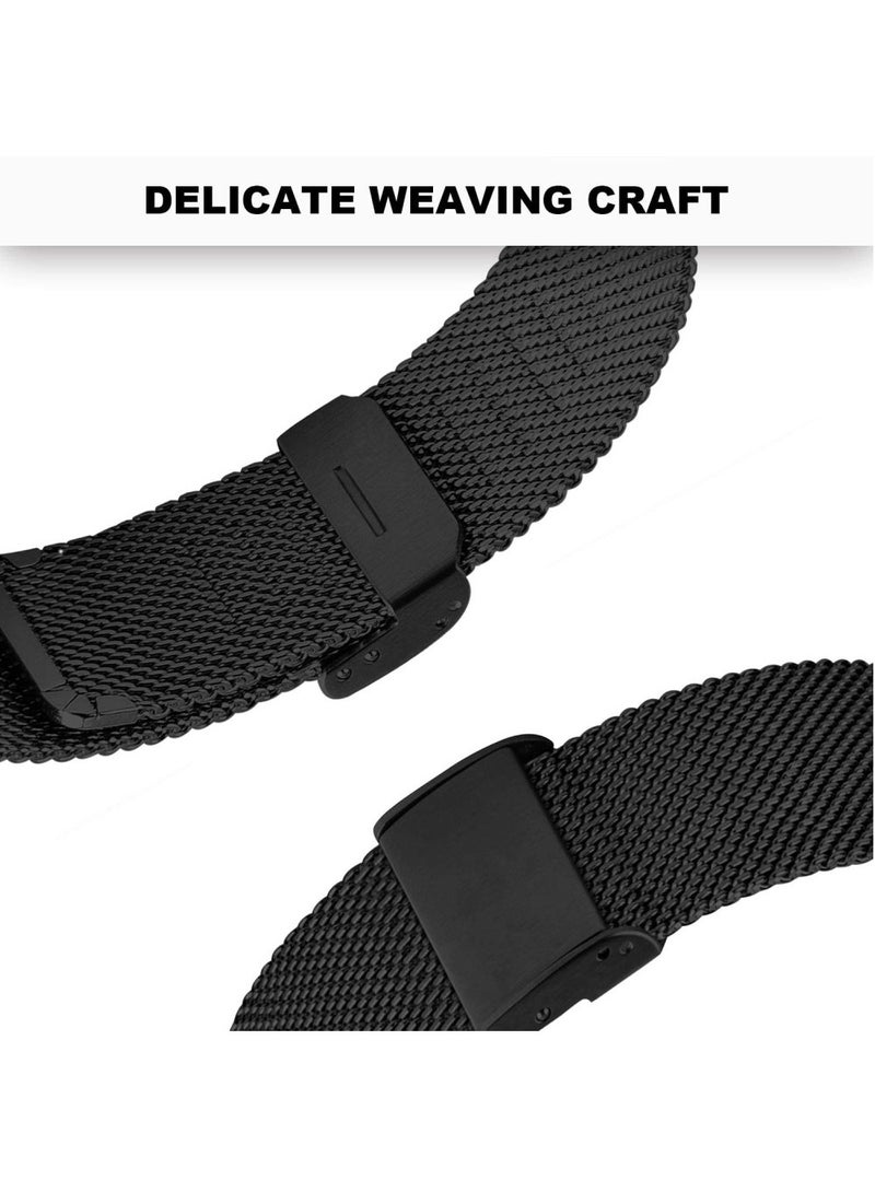 Compatible for Honor Band 6/Honor Band 7 Strap Stainless Steel Metal Bracelet Replacement Band Metal Integrated Case Strap Wristband Sport Band for Women Men - Image 4