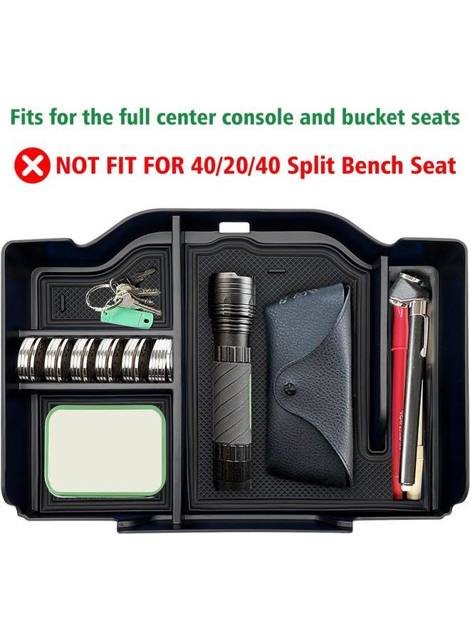 EVTIME Center Console Organizer fit for Dodge RAM 1500 2500 3500 2024 2023 2022 2021 2020 2019 Accessories Interior Storage Box Armrest Storage Tray (Black) - Image 2