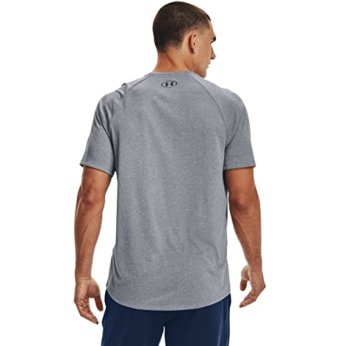 Under Armour Men's Tech 2.0 Short-Sleeve T-Shirt , Steel Light Heather (036)/Black, Medium - Image 2