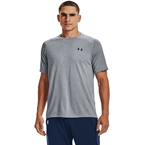 Under Armour Men's Tech 2.0 Short-Sleeve T-Shirt , Steel Light Heather (036)/Black, Medium - Image 5