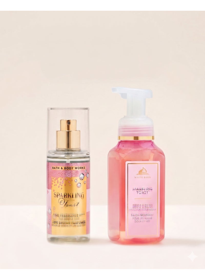 Bath & Body Works Sparkling Toast Hand Soap & Travel Fragrance Mist Set - Image 1