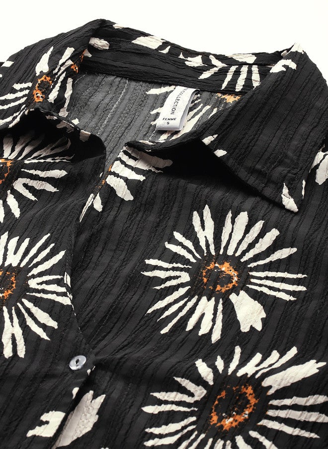 Rue Collection فستان ملفوف غير متساوي مزخرف بالأزهار للنساء - Image 2