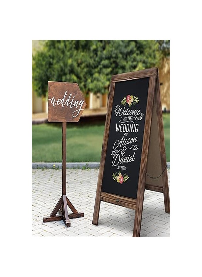 Smart Chalkboard Sign Extra Medium Standing Easel Sturdy Sidewalk Sign Board  - Image 4